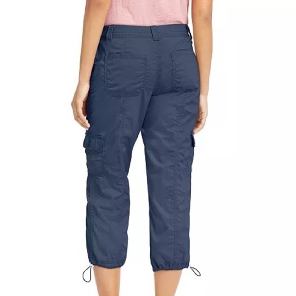 Style & Co Women's Plus Bungee Mid Rise Comfort Waist Capri 20W Blue - Picture 2 of 12
